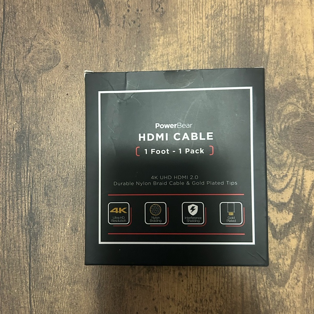 PowerBear HDMI Cable 1 Foot